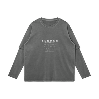 The Icon Series Long Sleeve Faux-layered T-shirt